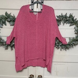 She + Sky Pink Knit Sweater